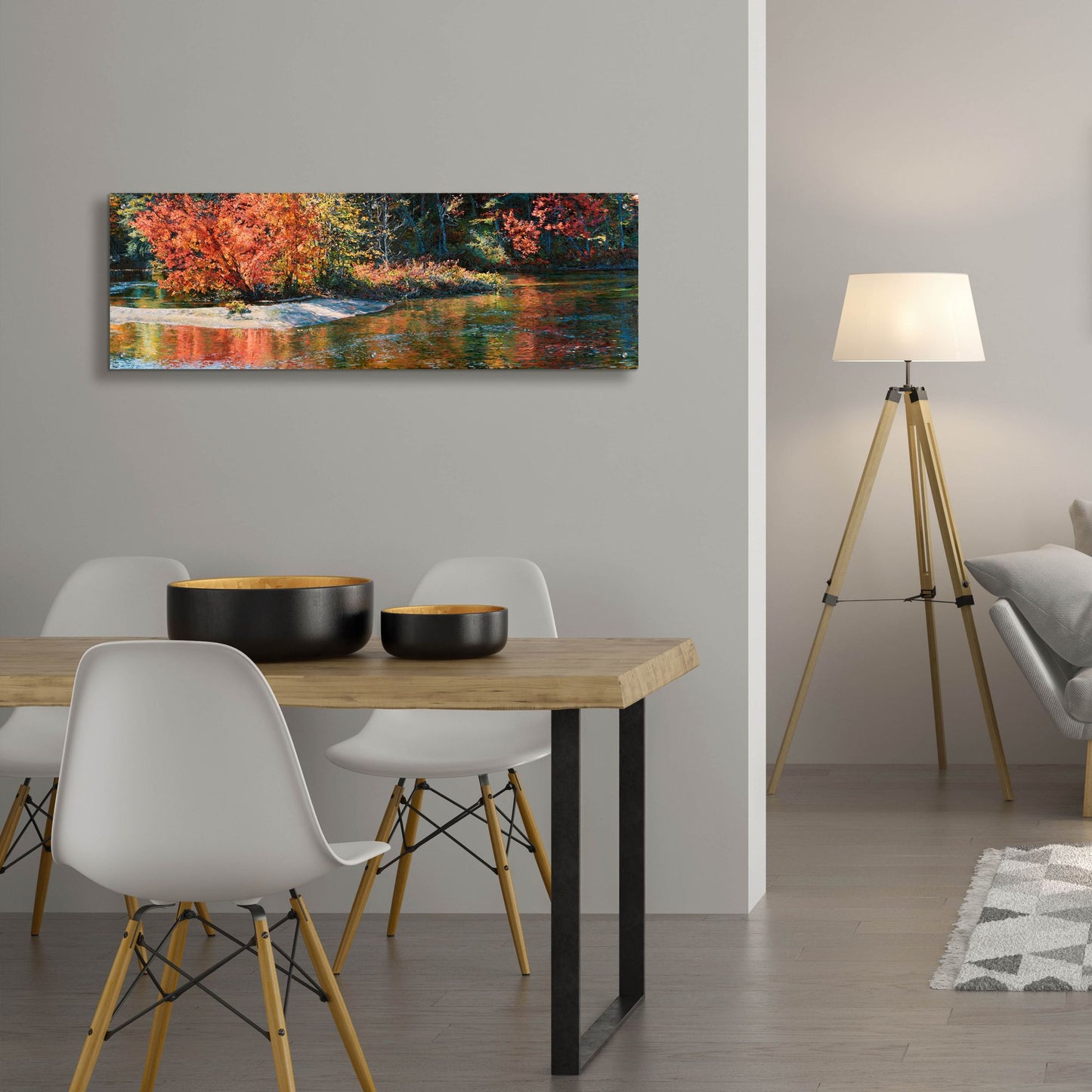 Epic Art 'Autumn Splendor' by Joanne Towers, Acrylic Glass Wall Art,48x16