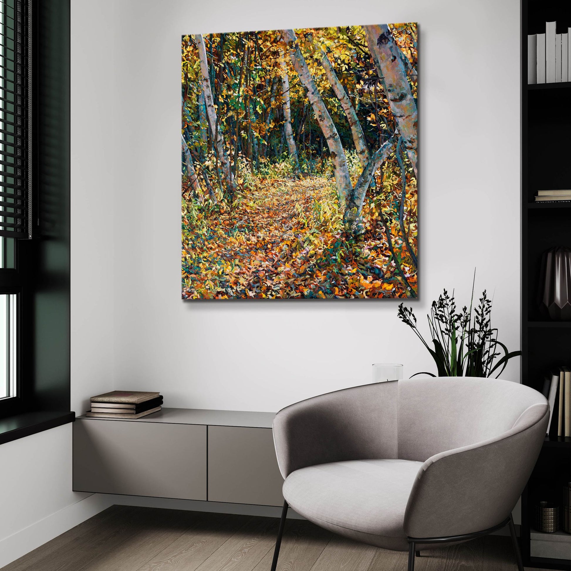 Epic Art 'Bend in the Trail' by Joanne Towers, Acrylic Glass Wall Art,36x36
