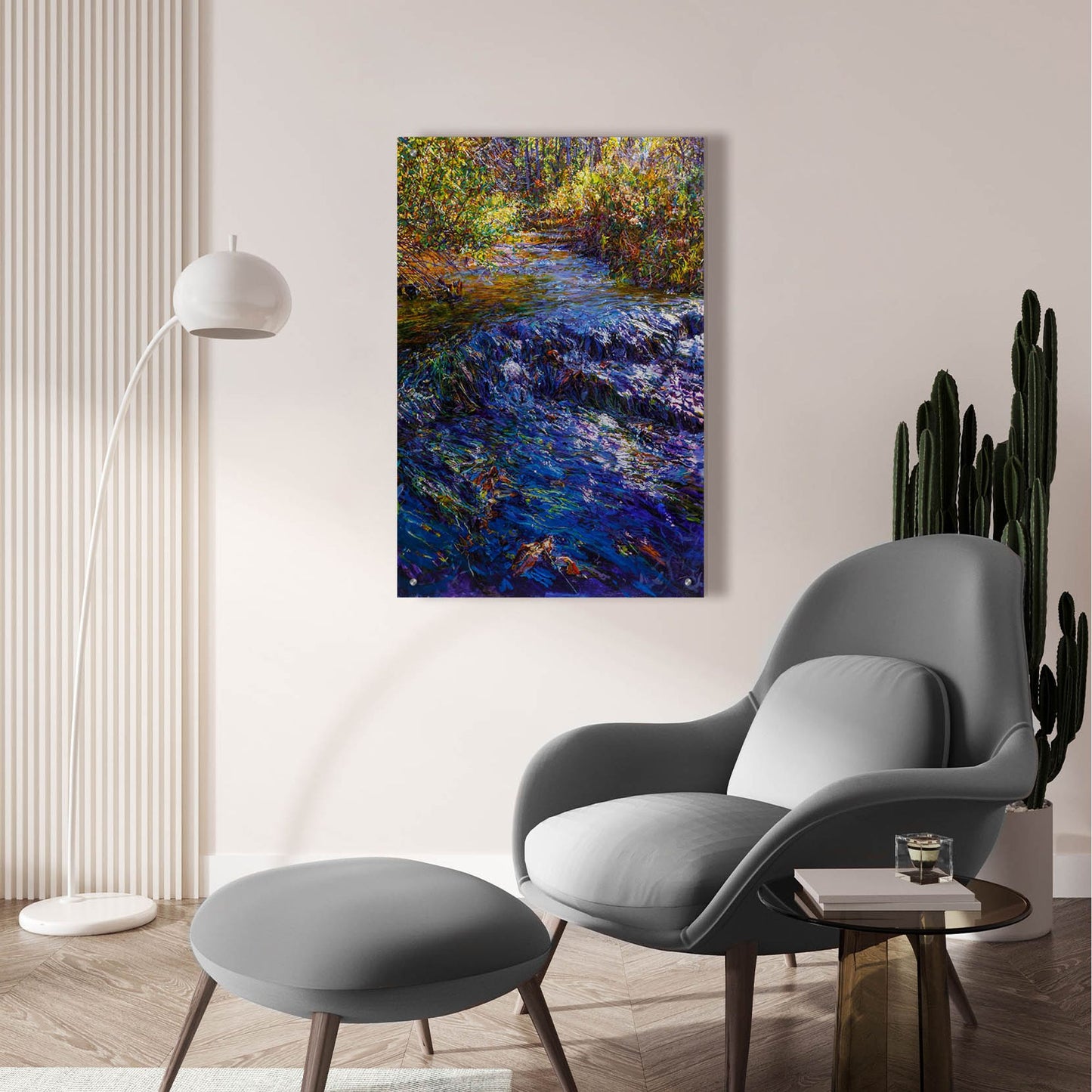 Epic Art 'Waterfall' by Joanne Towers, Acrylic Glass Wall Art,24x36