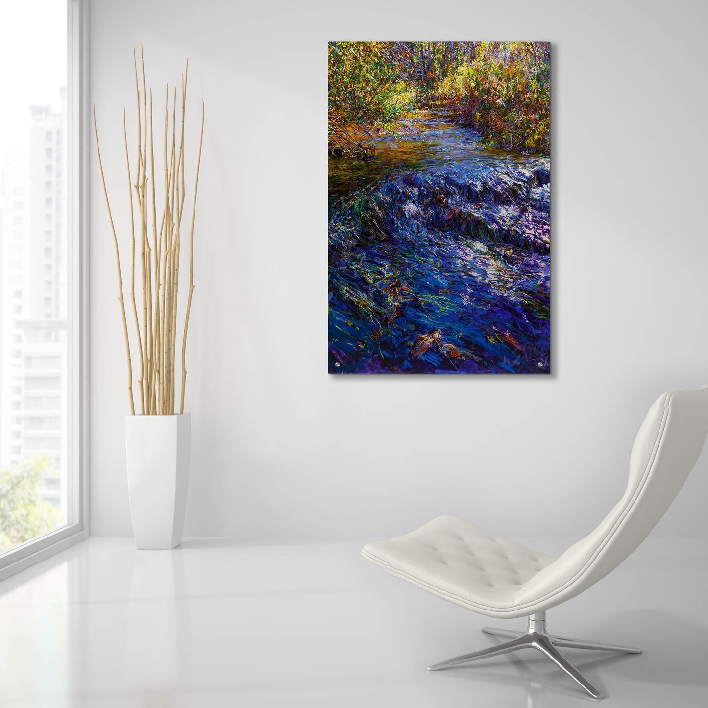 Epic Art 'Waterfall' by Joanne Towers, Acrylic Glass Wall Art,24x36