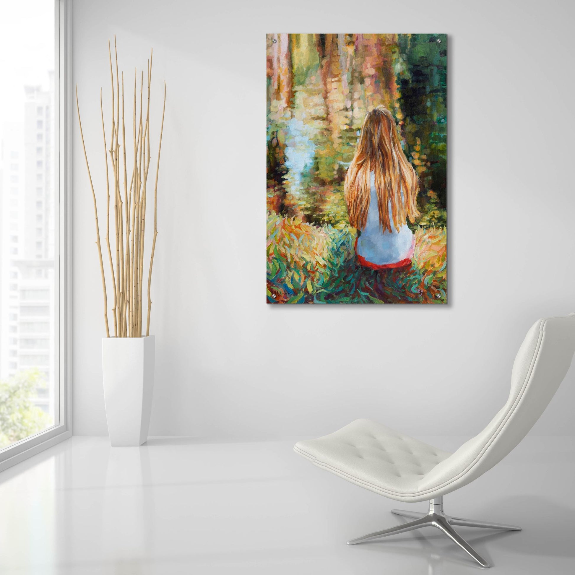 Epic Art 'Reflections' by Joanne Towers, Acrylic Glass Wall Art,24x36