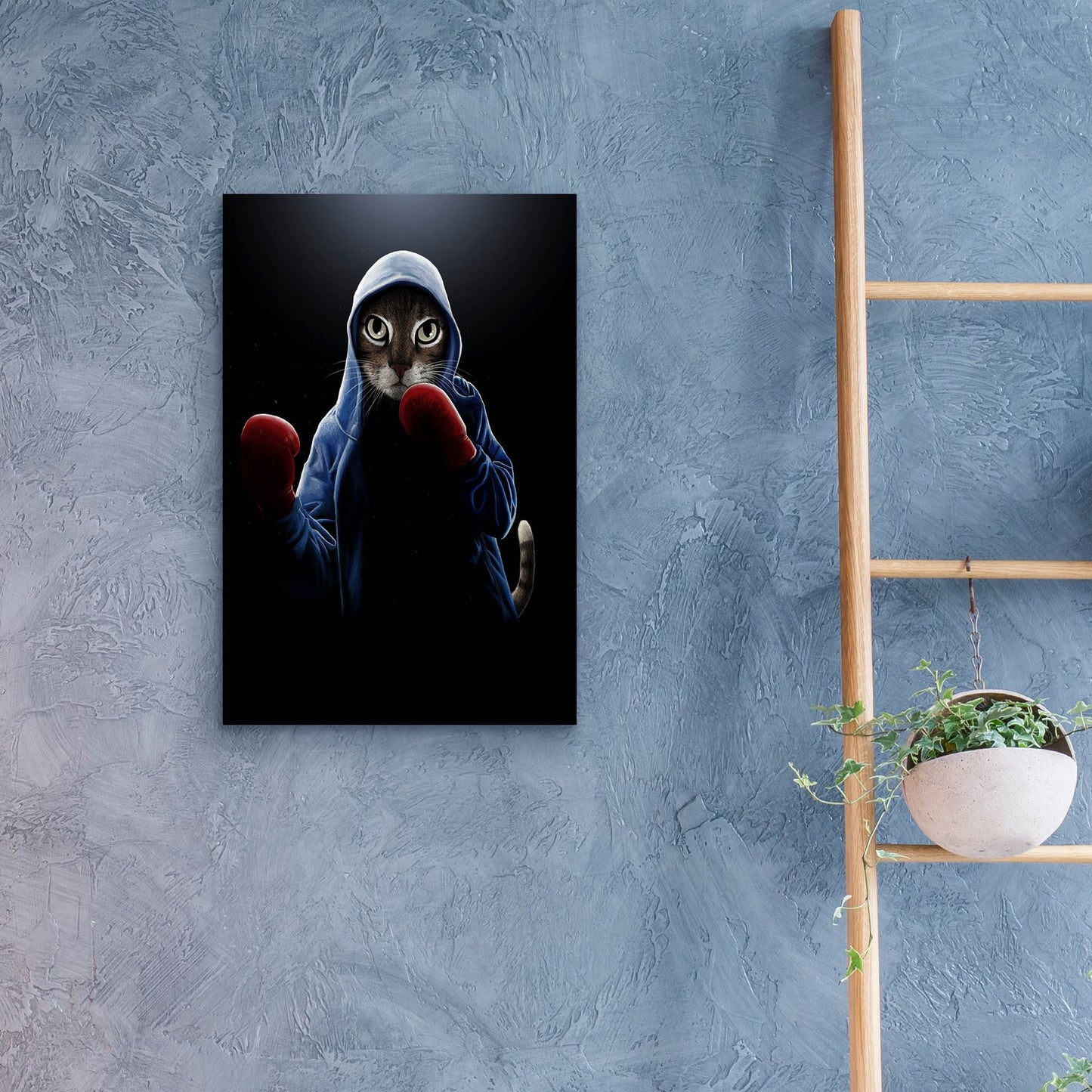 Epic Art 'Boxing Cool Cat' by Tummeow, Acrylic Glass Wall Art,16x24