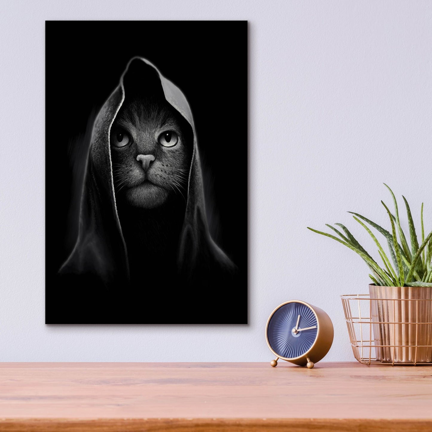 Epic Art 'Cat Portrait' by Tummeow, Acrylic Glass Wall Art,12x16