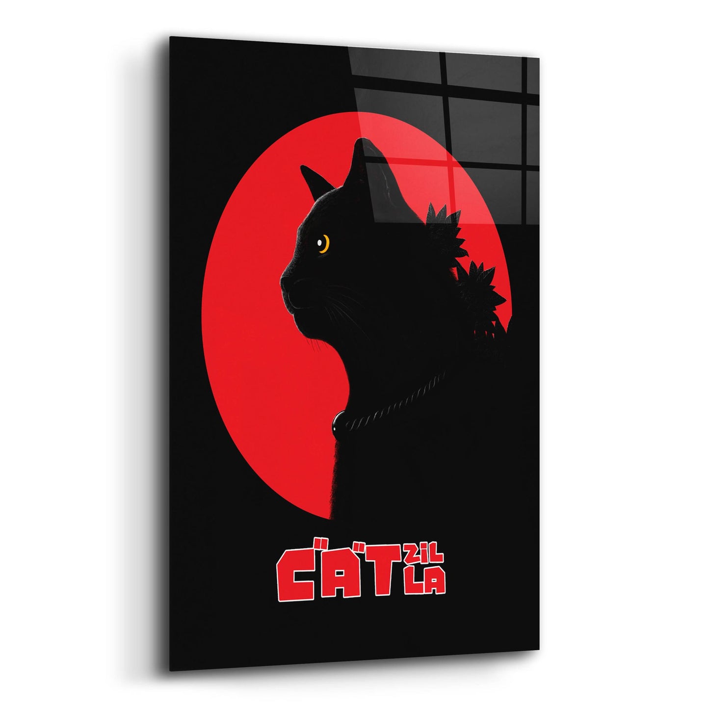 Epic Art 'Catzilla' by Tummeow, Acrylic Glass Wall Art,12x16