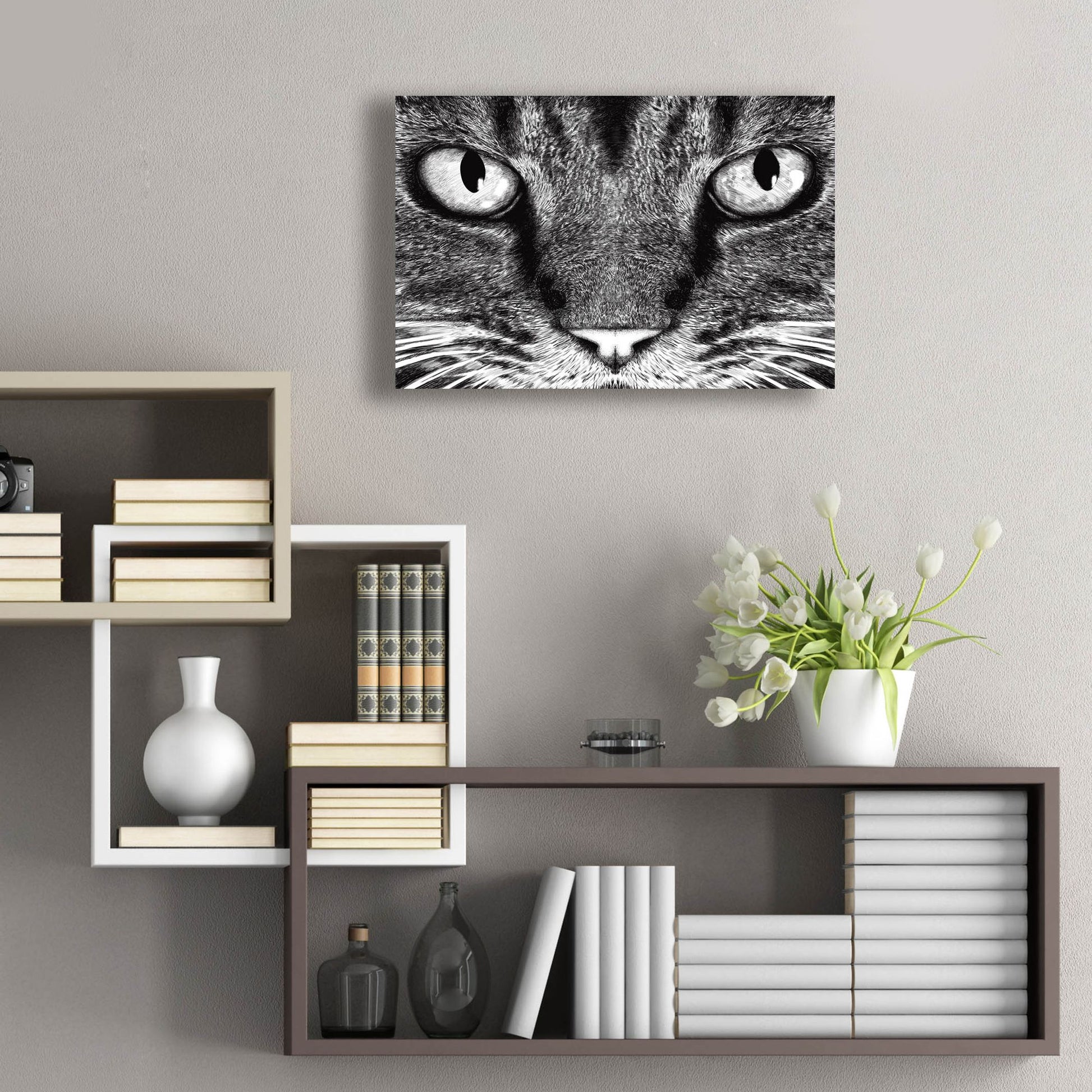 Epic Art 'The Cat' by Tummeow, Acrylic Glass Wall Art,24x16