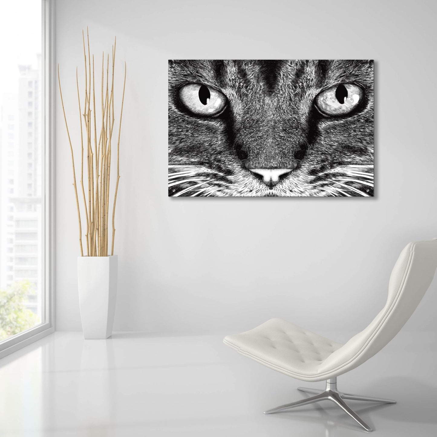 Epic Art 'The Cat' by Tummeow, Acrylic Glass Wall Art,36x24