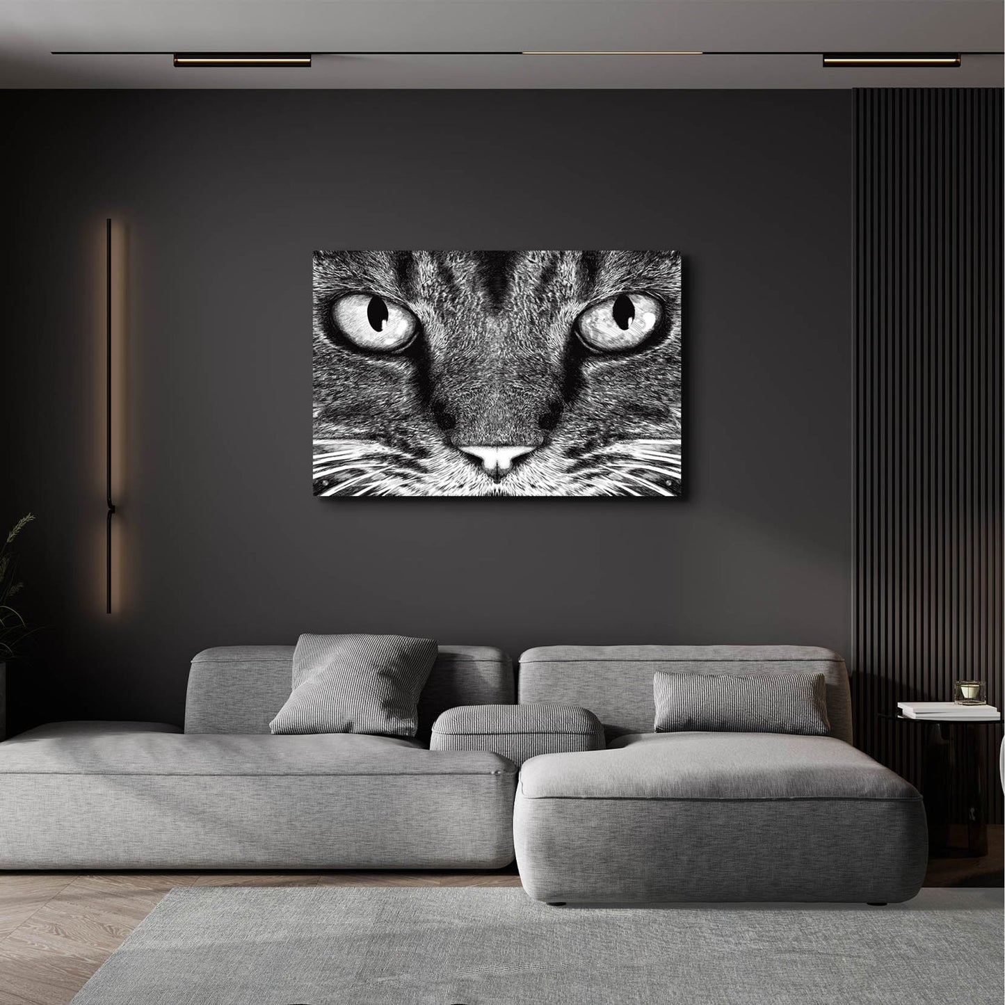 Epic Art 'The Cat' by Tummeow, Acrylic Glass Wall Art,36x24