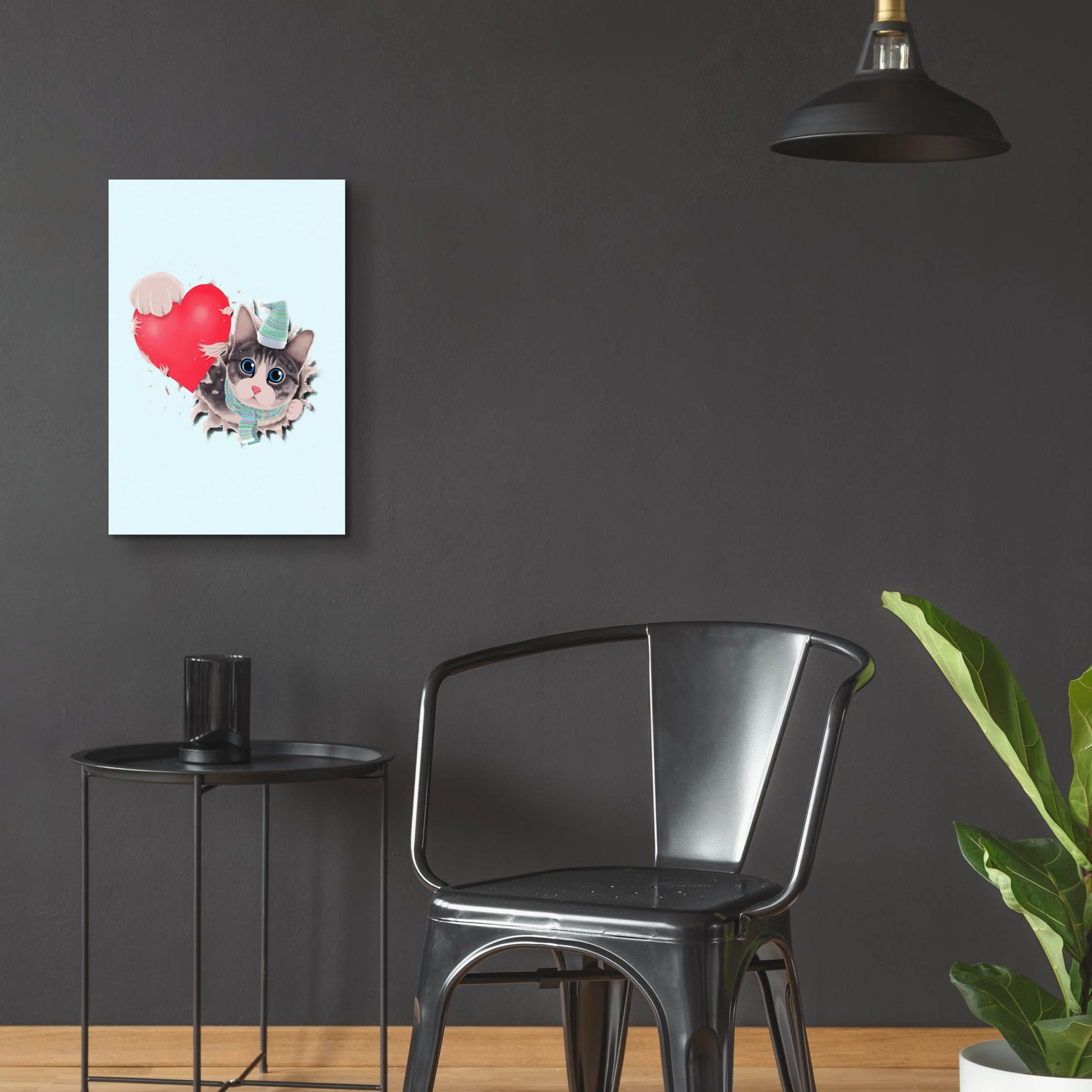 Epic Art 'Cat Steal Heart' by Tummeow, Acrylic Glass Wall Art,16x24