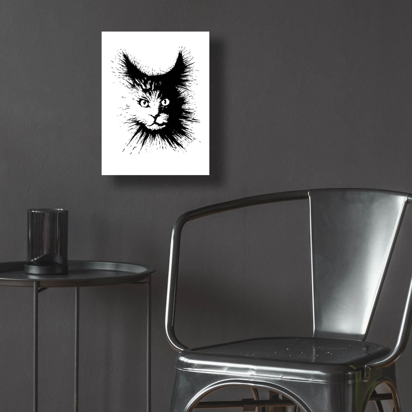 Epic Art 'Ink Cat 4' by Tummeow, Acrylic Glass Wall Art,12x16