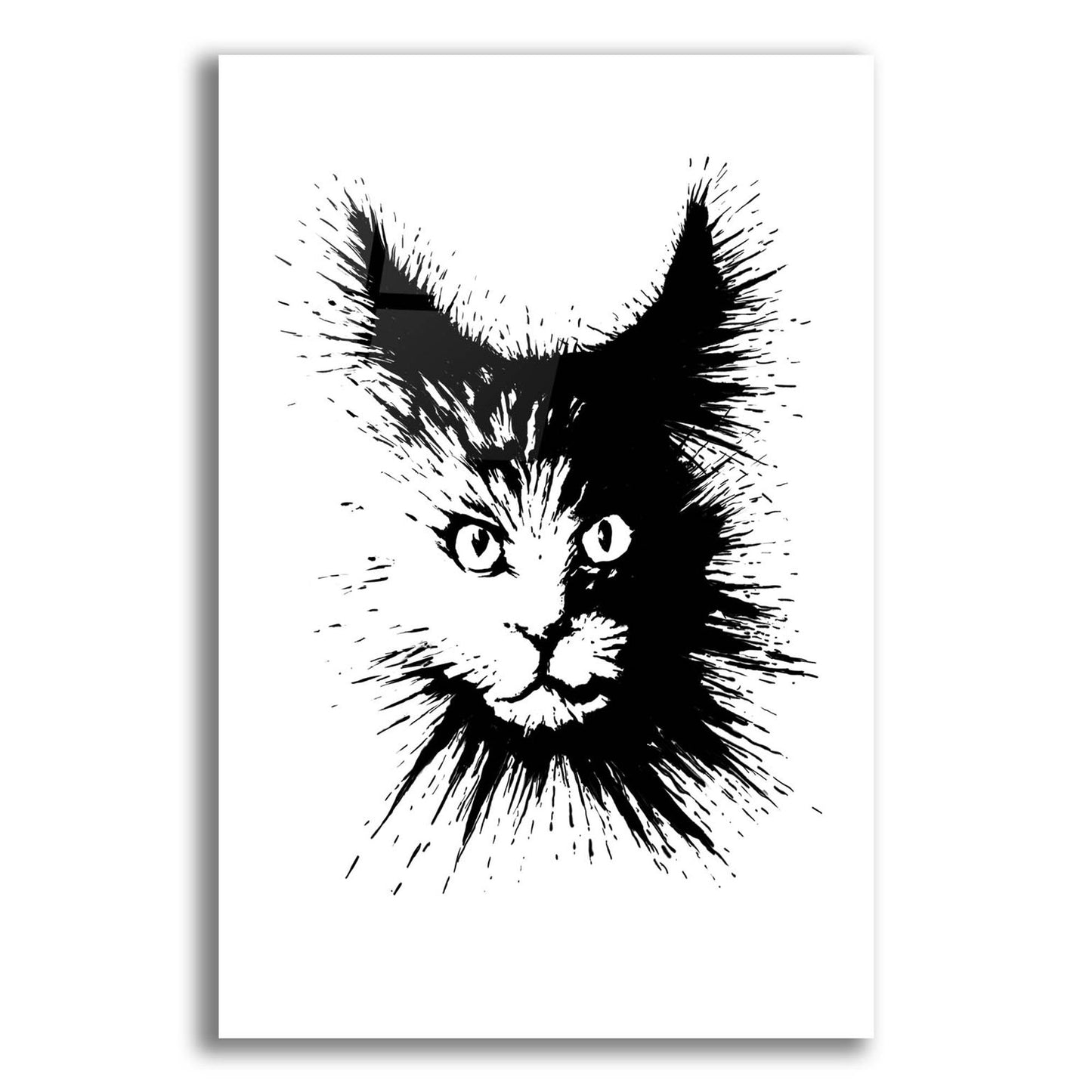 Epic Art 'Ink Cat 4' by Tummeow, Acrylic Glass Wall Art