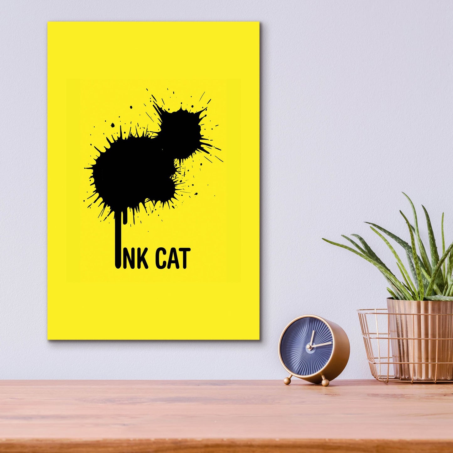 Epic Art 'Ink Cat' by Tummeow, Acrylic Glass Wall Art,12x16