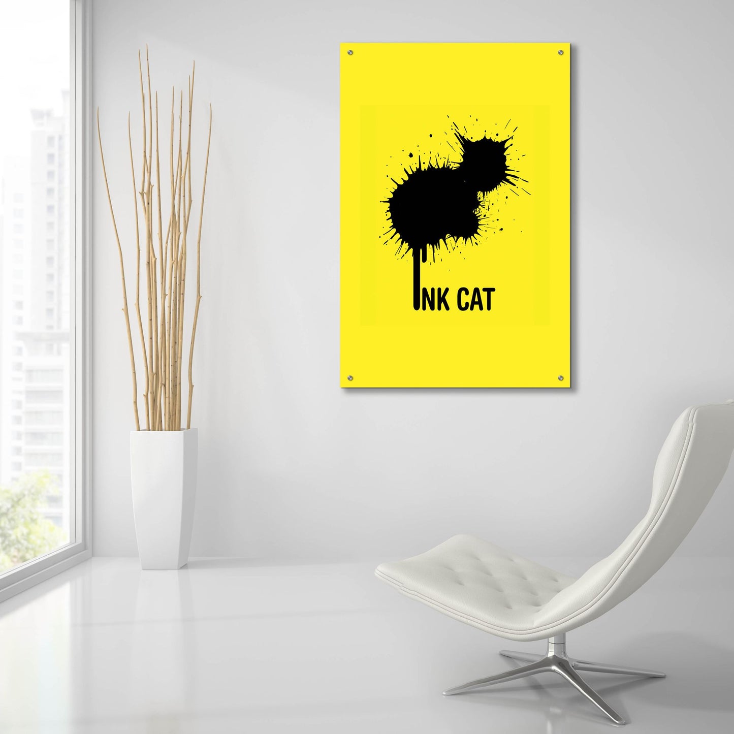 Epic Art 'Ink Cat' by Tummeow, Acrylic Glass Wall Art,24x36
