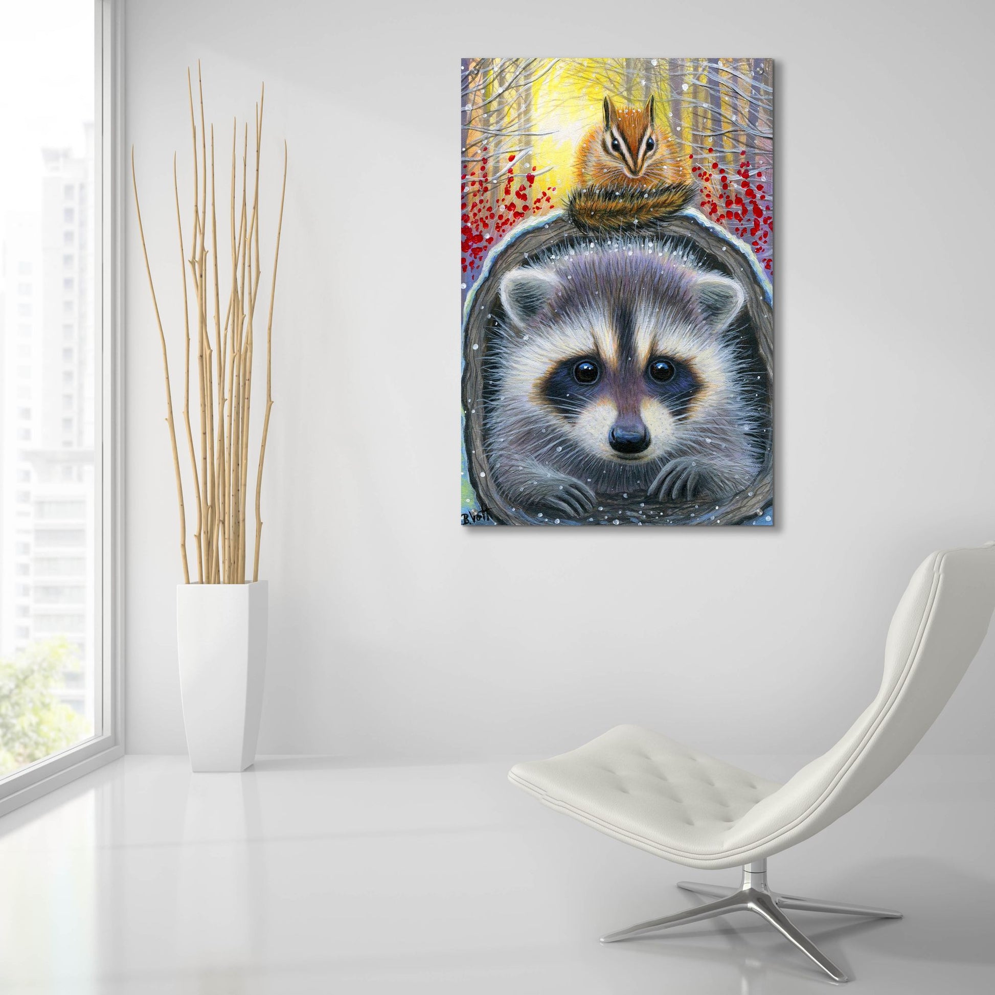 Epic Art 'Snowflake Buddies' by Bridget Voth, Acrylic Glass Wall Art,24x36