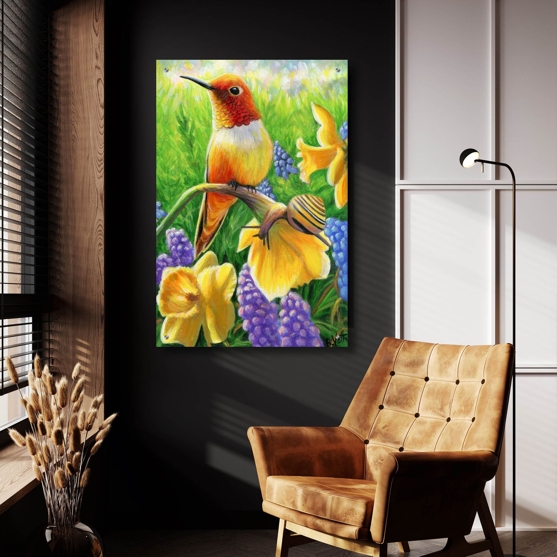 Epic Art 'Spring In The Garden9' by Bridget Voth, Acrylic Glass Wall Art,24x36