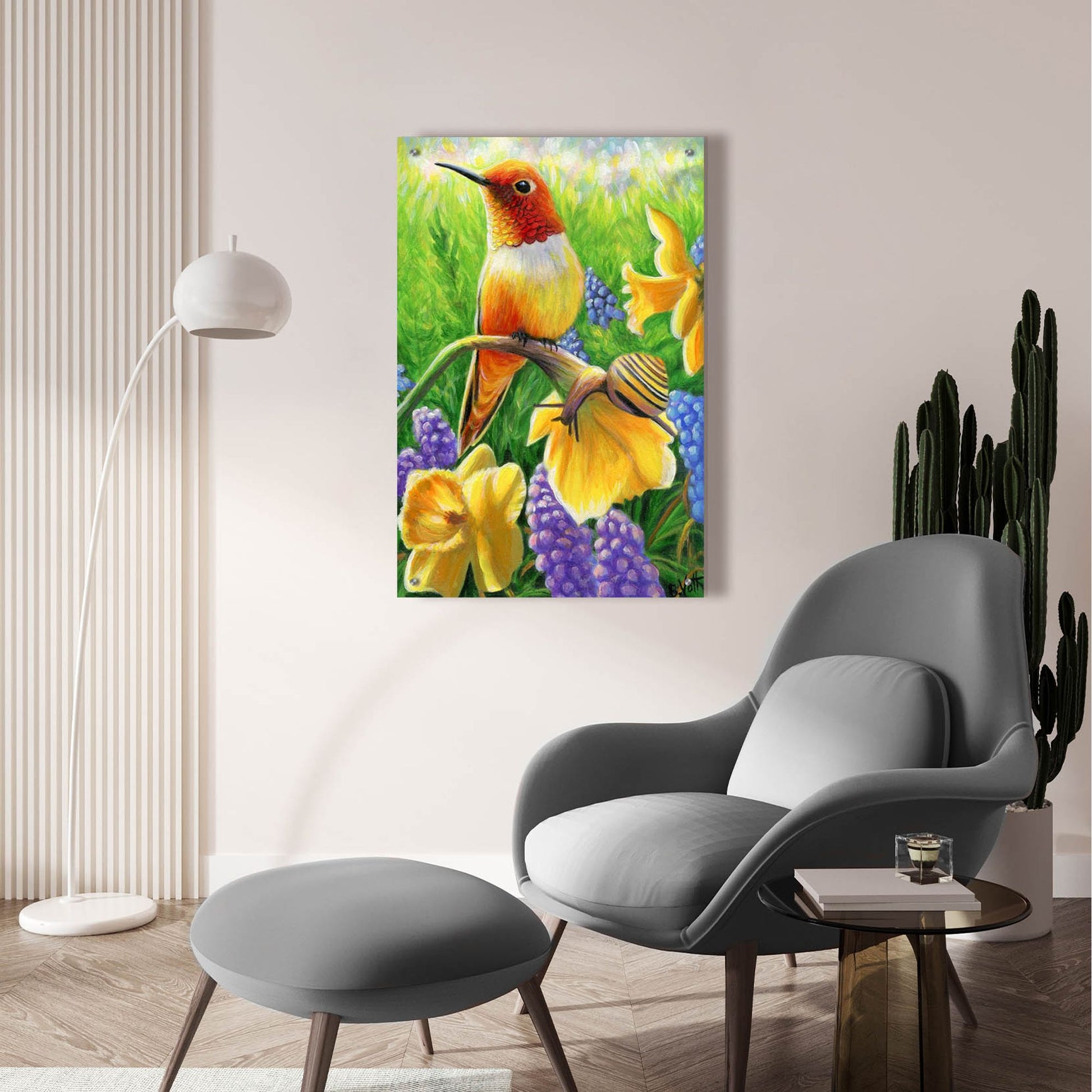 Epic Art 'Spring In The Garden9' by Bridget Voth, Acrylic Glass Wall Art,24x36