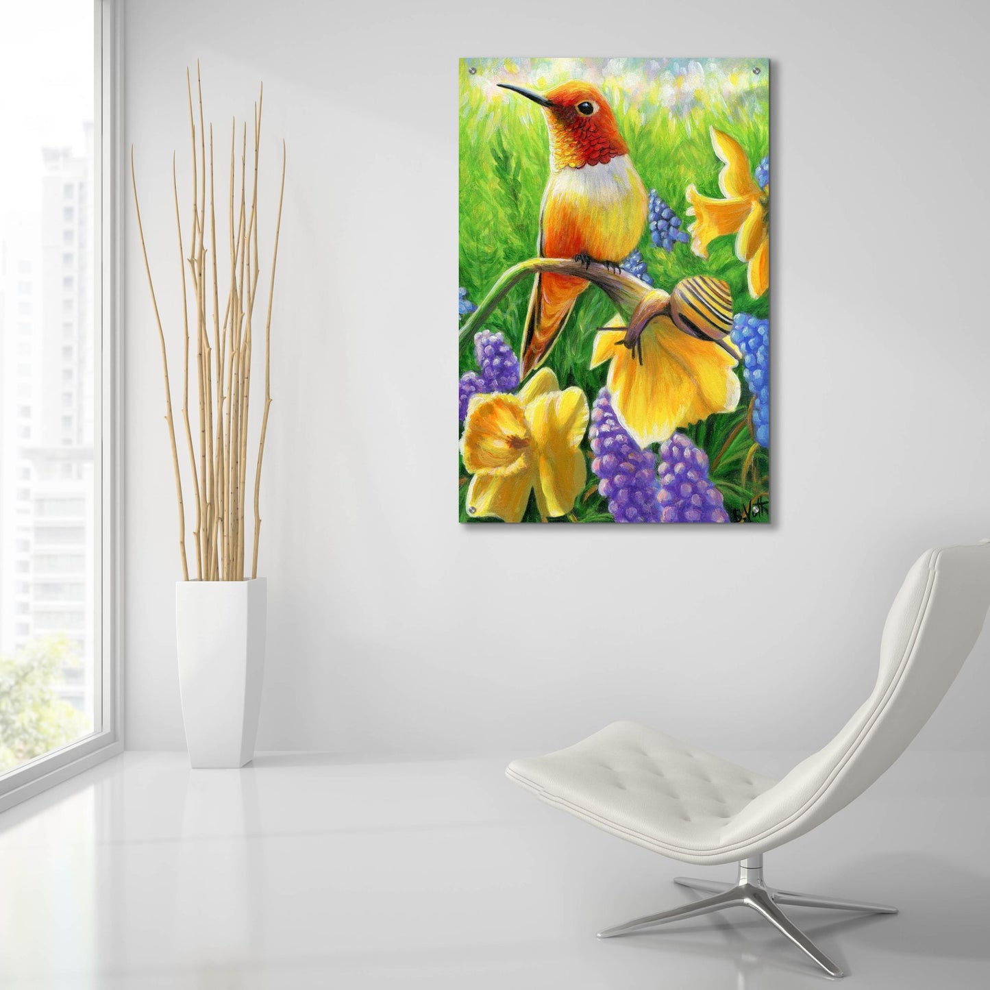 Epic Art 'Spring In The Garden9' by Bridget Voth, Acrylic Glass Wall Art,24x36