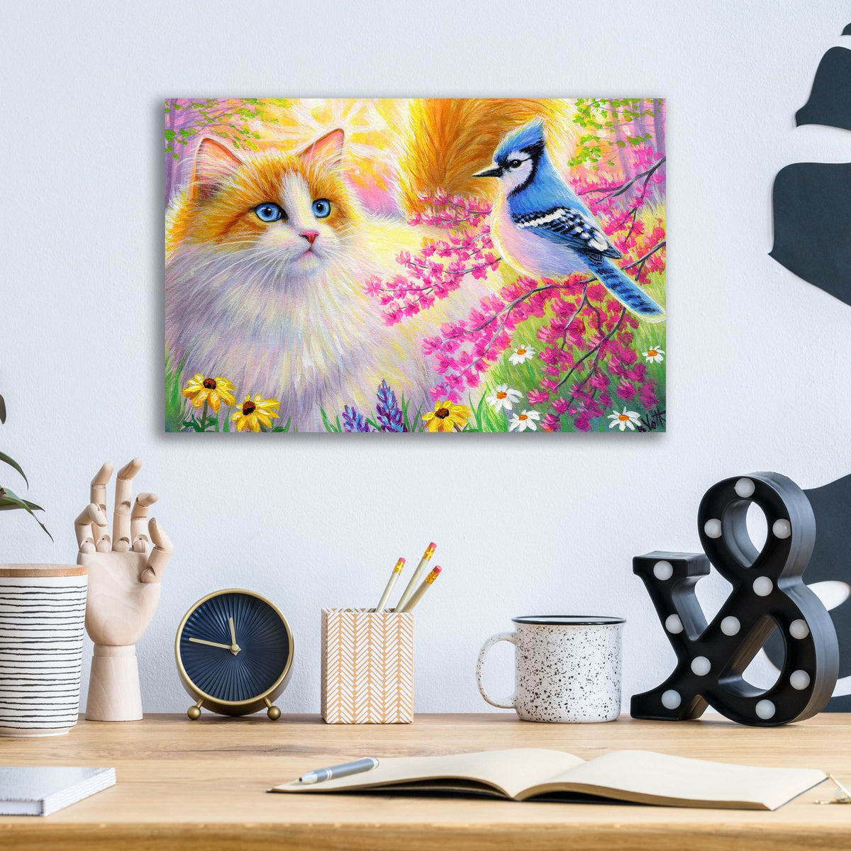 Sunshine In Ambers Meadow by Bridget Voth - 16x12 acrylic wall art in a room