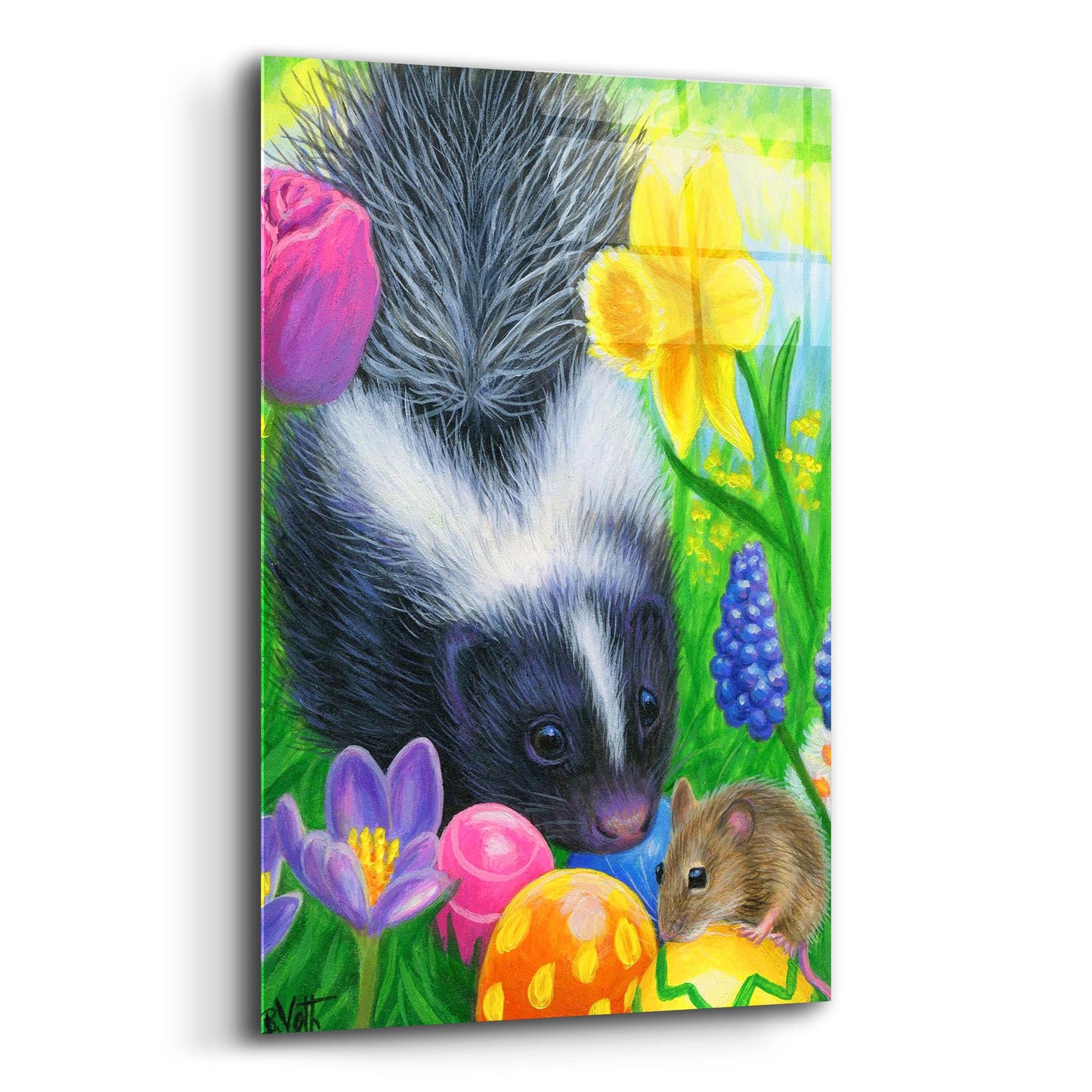 Epic Art 'Sweetpea's Easter2' by Bridget Voth, Acrylic Glass Wall Art,12x16