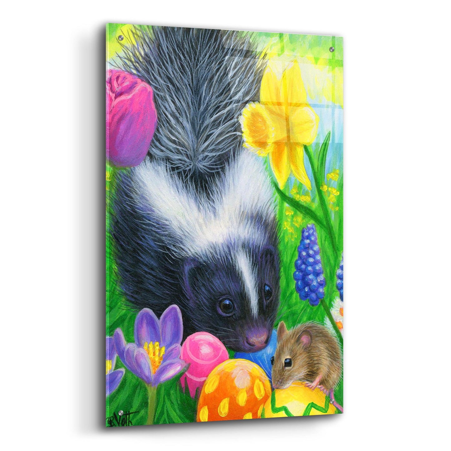 Epic Art 'Sweetpea's Easter2' by Bridget Voth, Acrylic Glass Wall Art,24x36