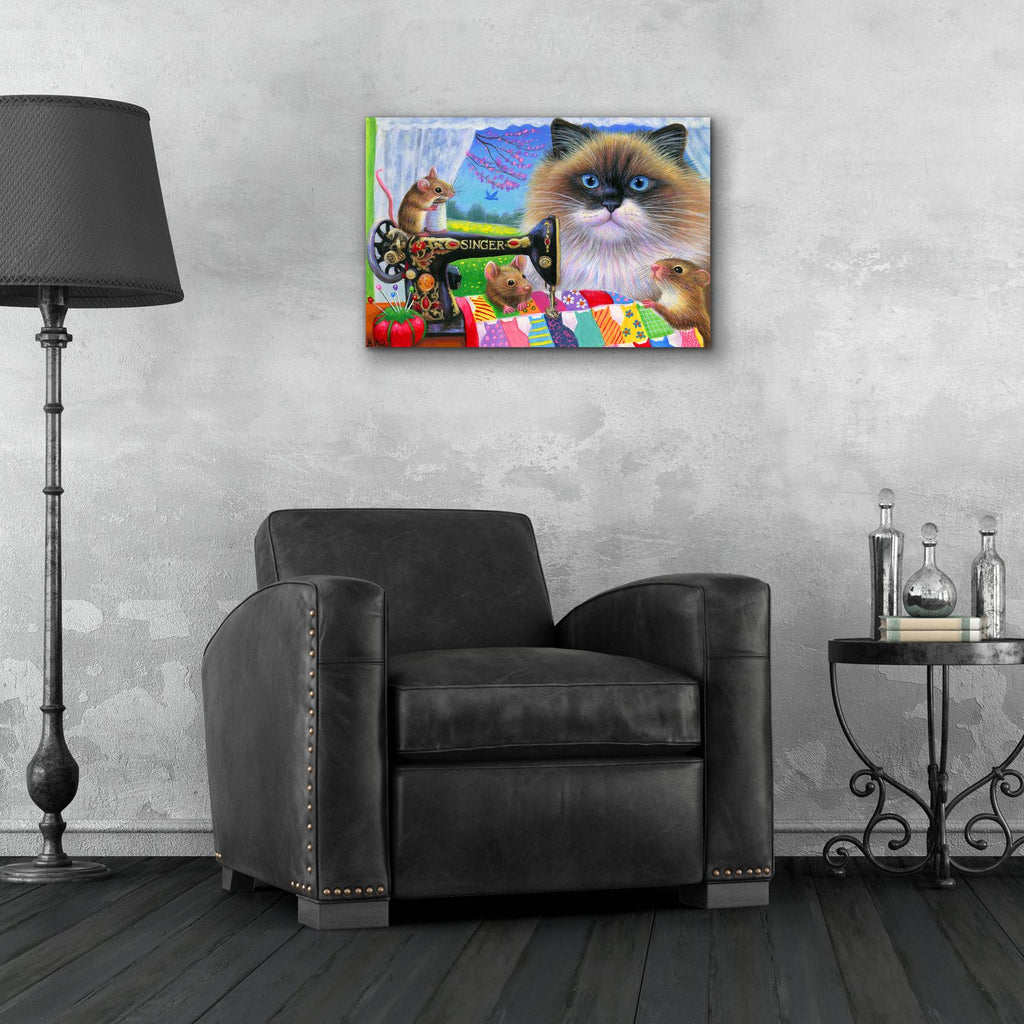 Tiffanys Quilt by Bridget Voth - 24x16 acrylic wall art in a room