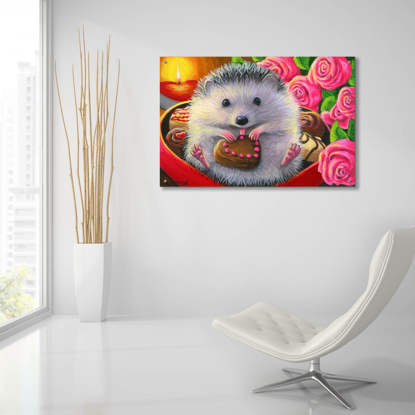 Epic Art 'Valentine Sweets' by Bridget Voth, Acrylic Glass Wall Art,36x24