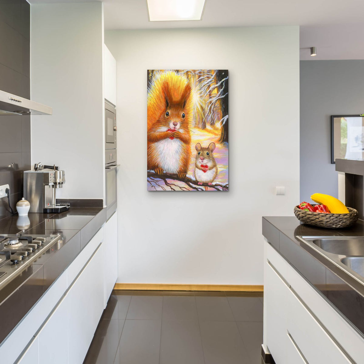 Valentines For Friends7 by Bridget Voth - 24x36 acrylic wall art in a room