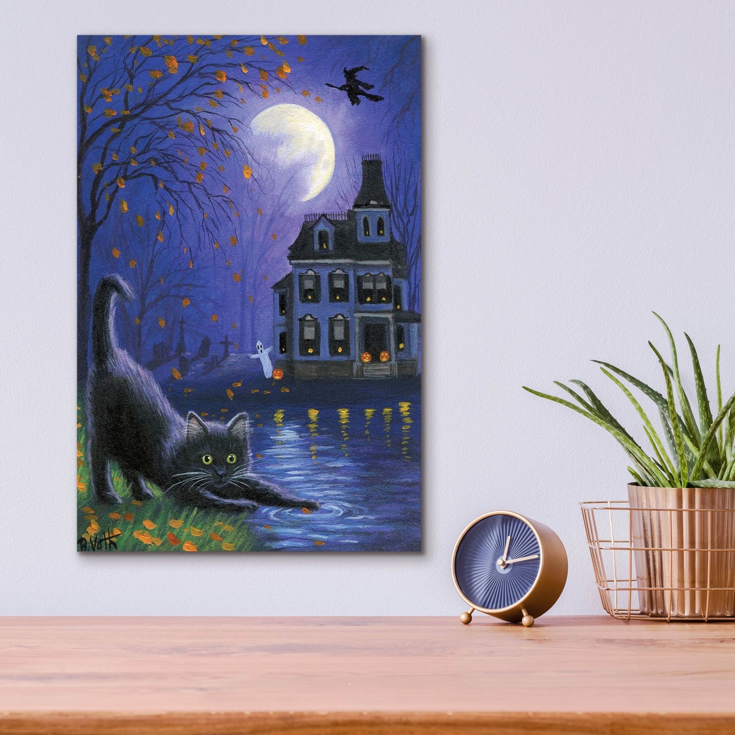 Epic Art 'Witch's Moon' by Bridget Voth, Acrylic Glass Wall Art,12x16