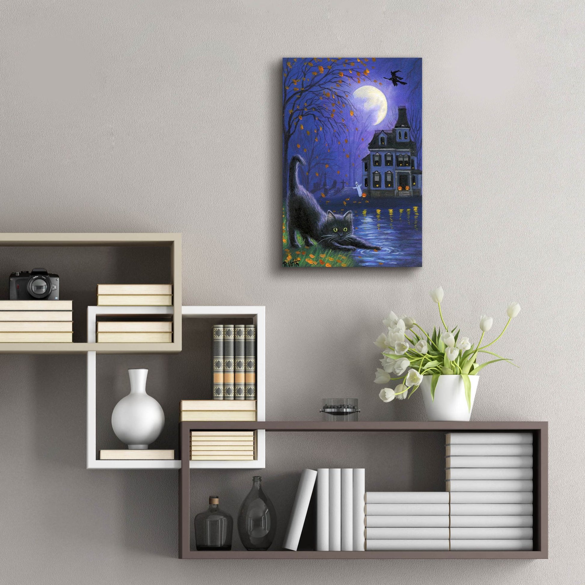 Epic Art 'Witch's Moon' by Bridget Voth, Acrylic Glass Wall Art,16x24