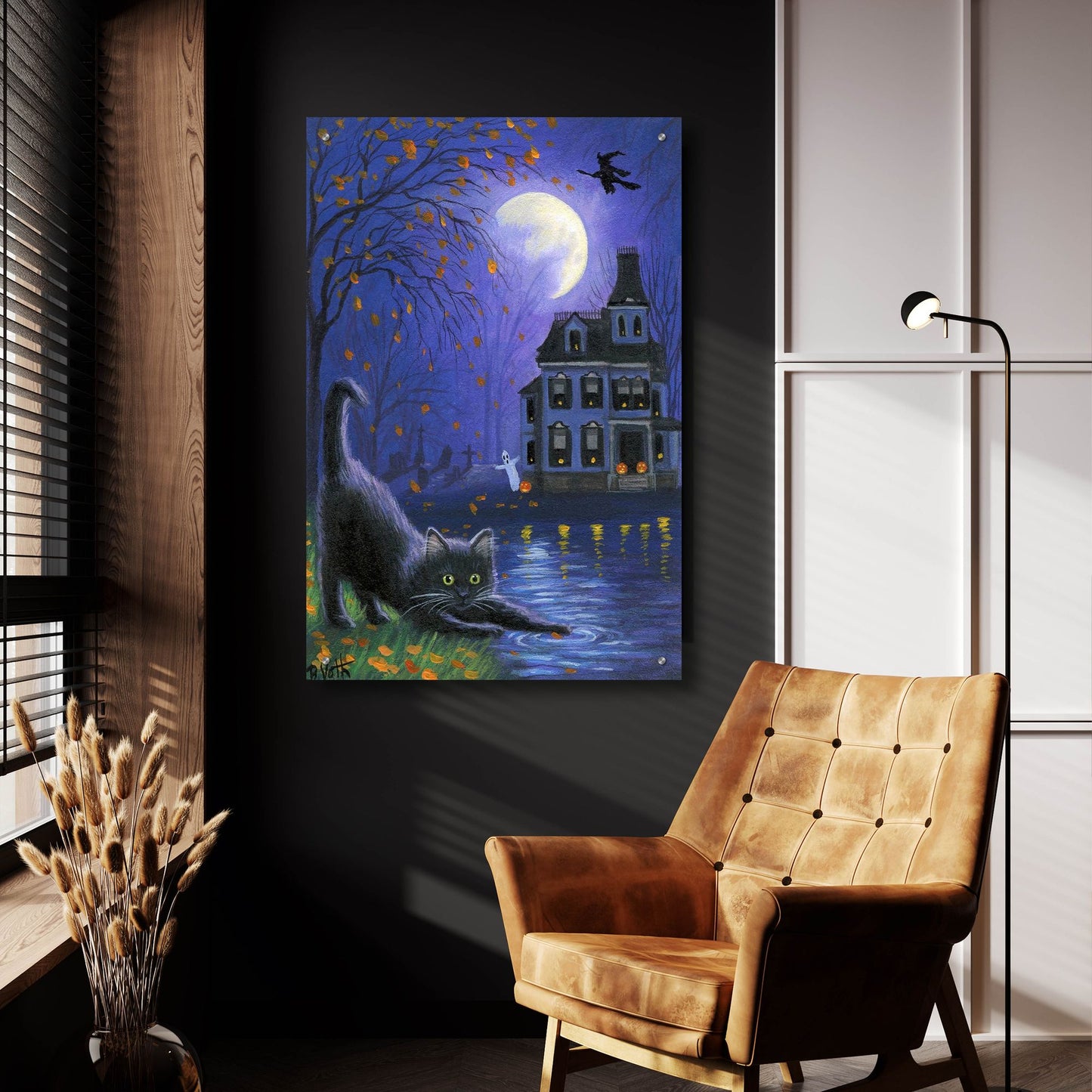 Epic Art 'Witch's Moon' by Bridget Voth, Acrylic Glass Wall Art,24x36