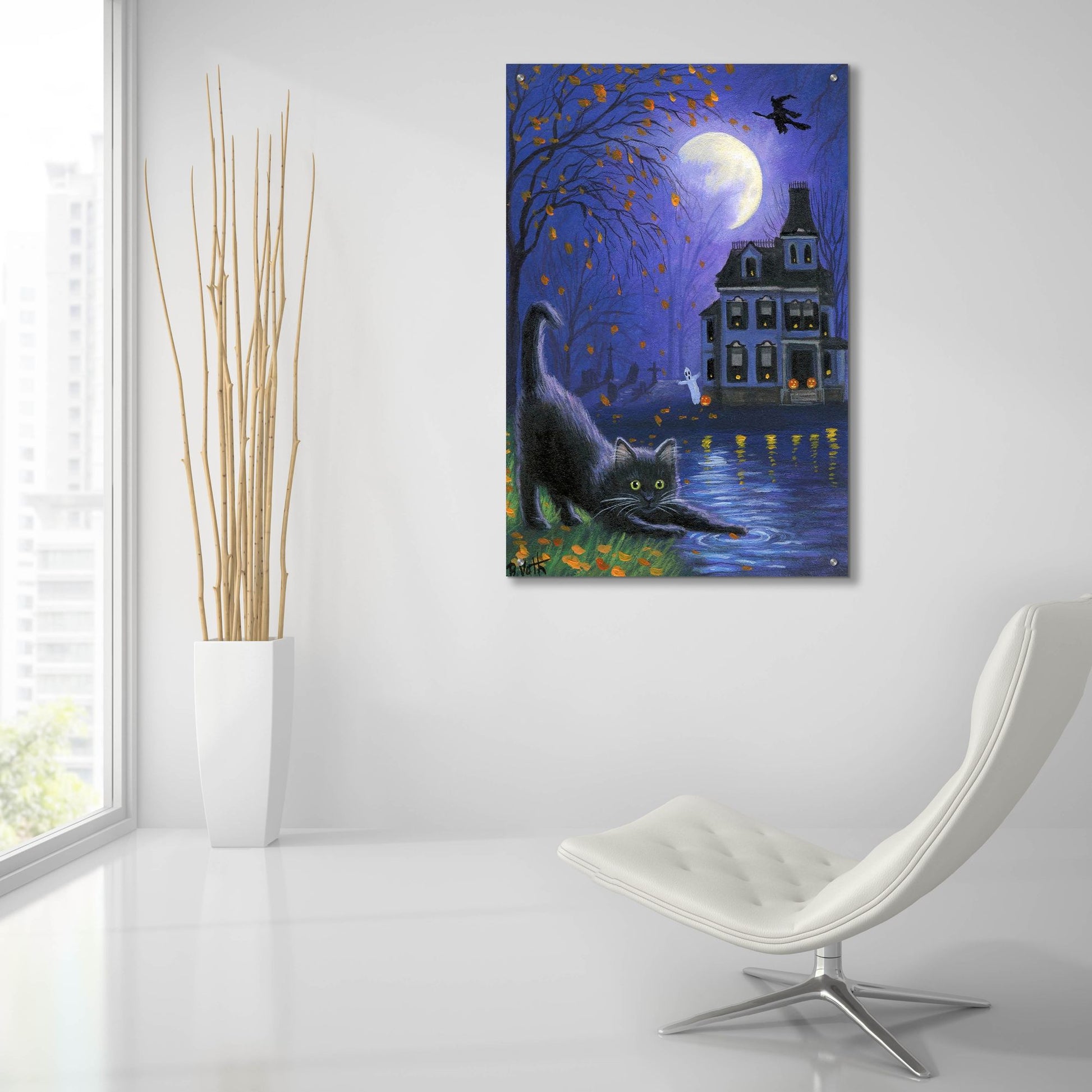 Epic Art 'Witch's Moon' by Bridget Voth, Acrylic Glass Wall Art,24x36