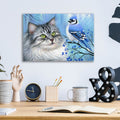 Blue Winter Friend3 by Bridget Voth - 16x12 acrylic wall art in a room