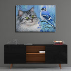 Blue Winter Friend3 by Bridget Voth - 36x24 acrylic wall art in a room