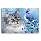 Blue Winter Friend3 by Bridget Voth acrylic glass wall art