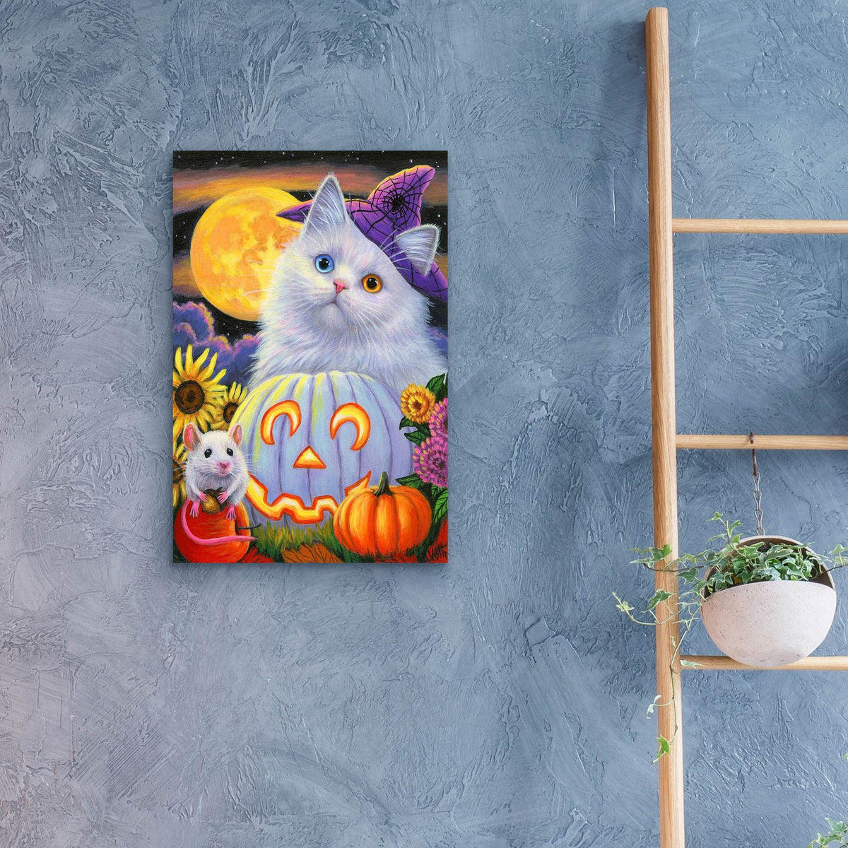 Boo's Halloween by Bridget Voth - 16x24 acrylic wall art in a room