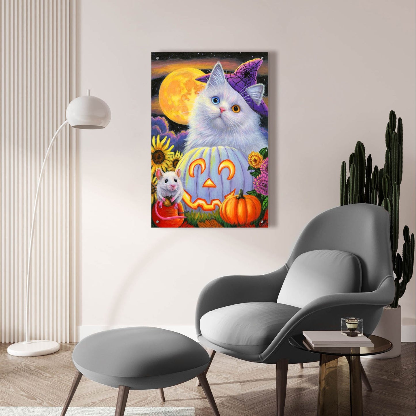 Epic Art 'Boo's Halloween' by Bridget Voth, Acrylic Glass Wall Art,24x36