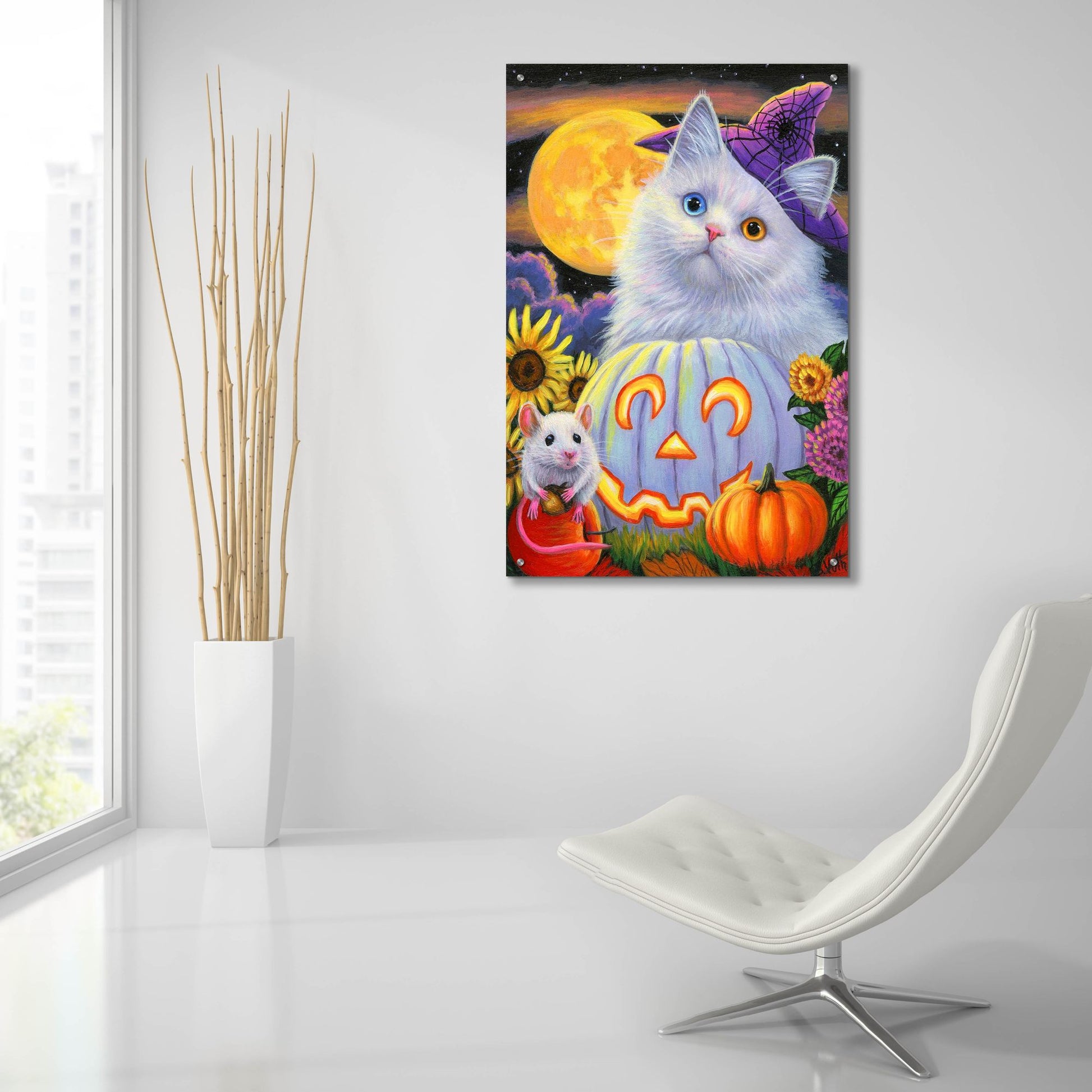 Epic Art 'Boo's Halloween' by Bridget Voth, Acrylic Glass Wall Art,24x36