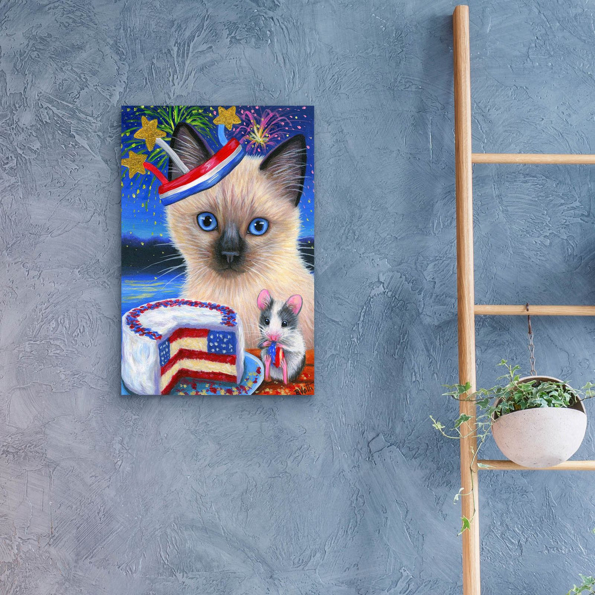 Cici's Celebration by Bridget Voth - 16x24 acrylic wall art in a room