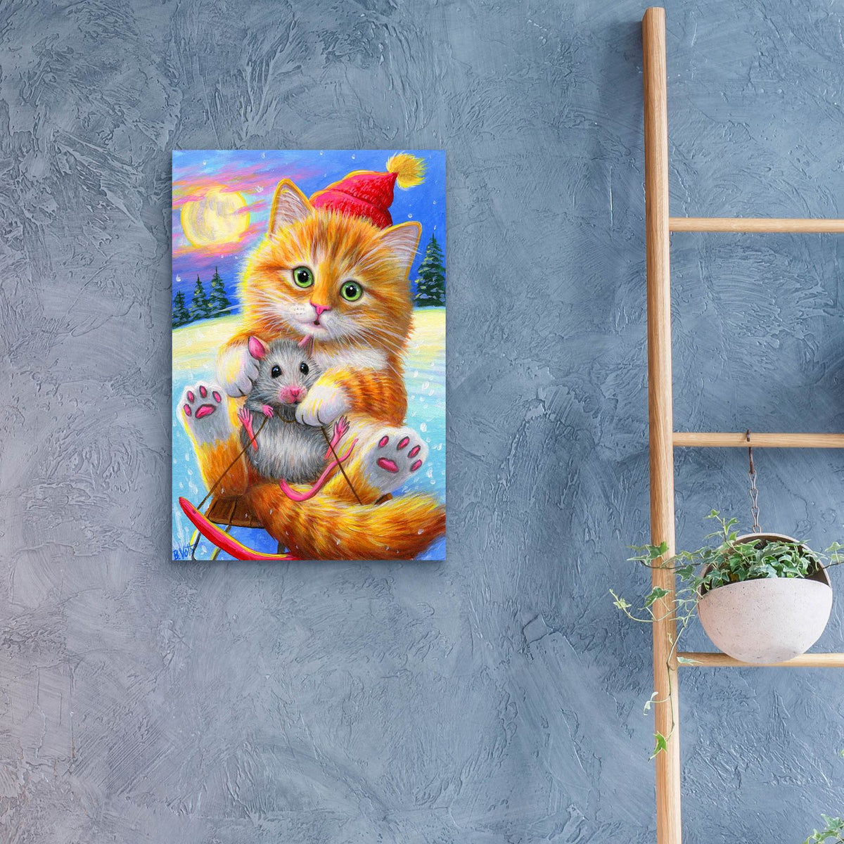 Moonlight Fun!2 by Bridget Voth - 16x24 acrylic wall art in a room