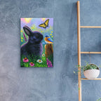 Morning In Bunny's Garden2 by Bridget Voth - 16x24 acrylic wall art in a room