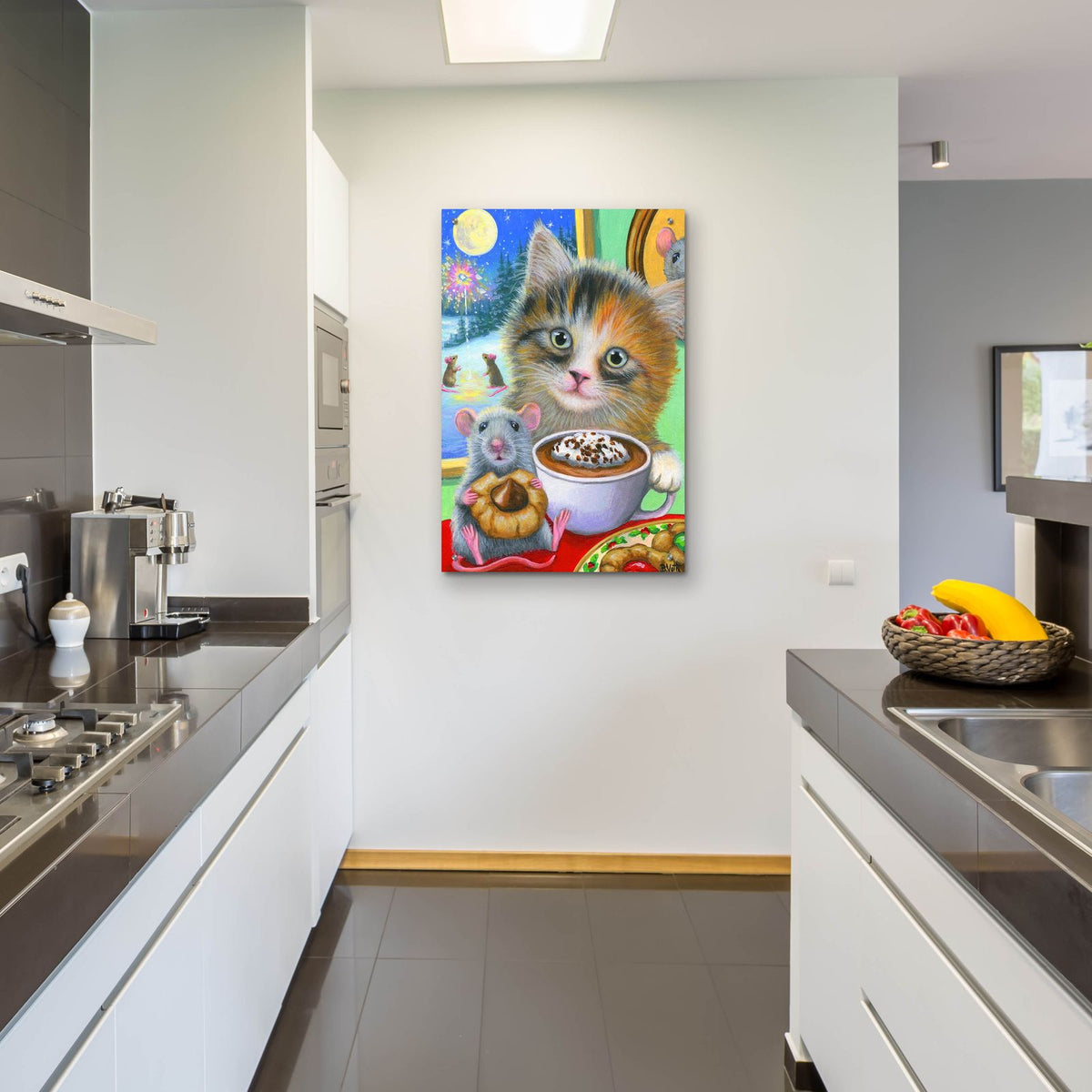 New Year Treats by Bridget Voth - 24x36 acrylic wall art in a room