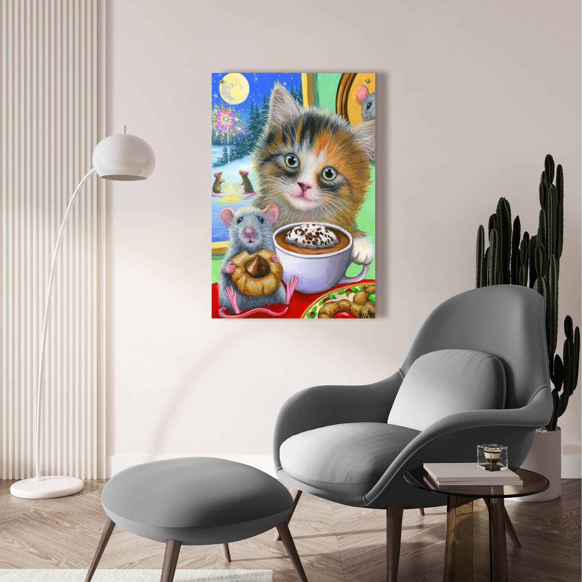 Epic Art 'New Year Treats' by Bridget Voth, Acrylic Glass Wall Art,24x36