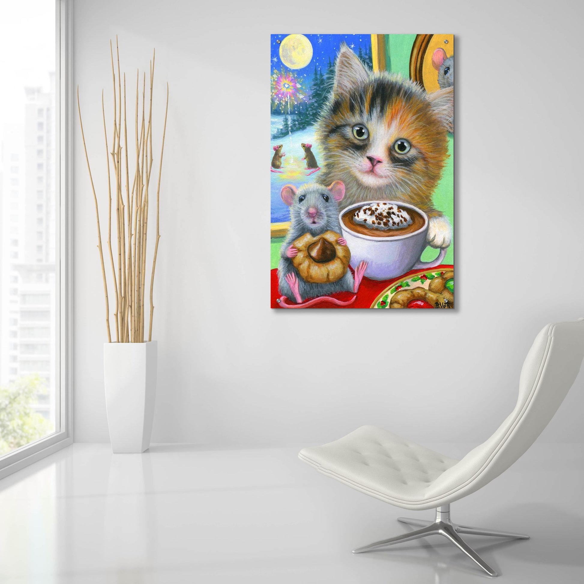 Epic Art 'New Year Treats' by Bridget Voth, Acrylic Glass Wall Art,24x36