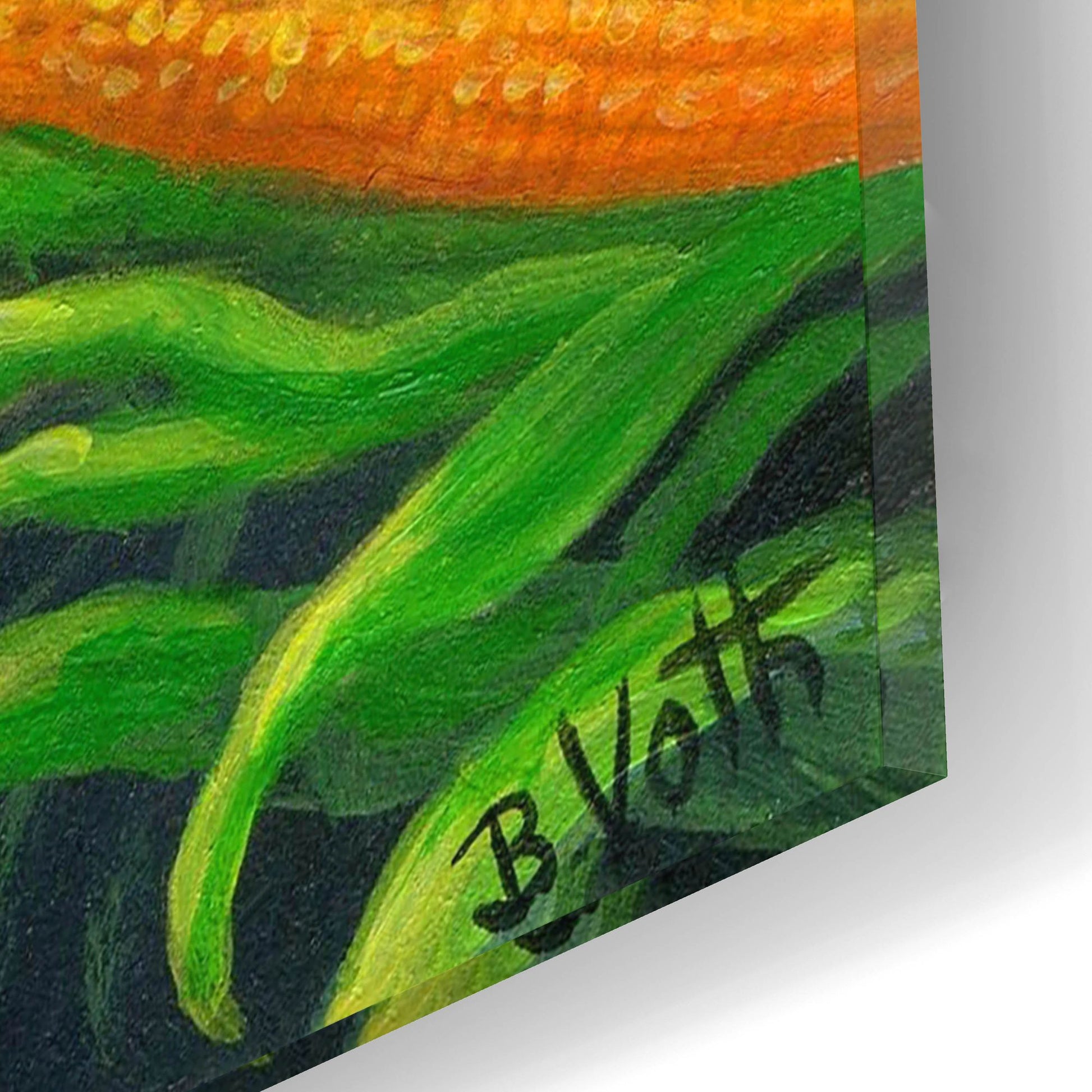 Epic Art 'Night In The Cornfield2' by Bridget Voth, Acrylic Glass Wall Art,16x12