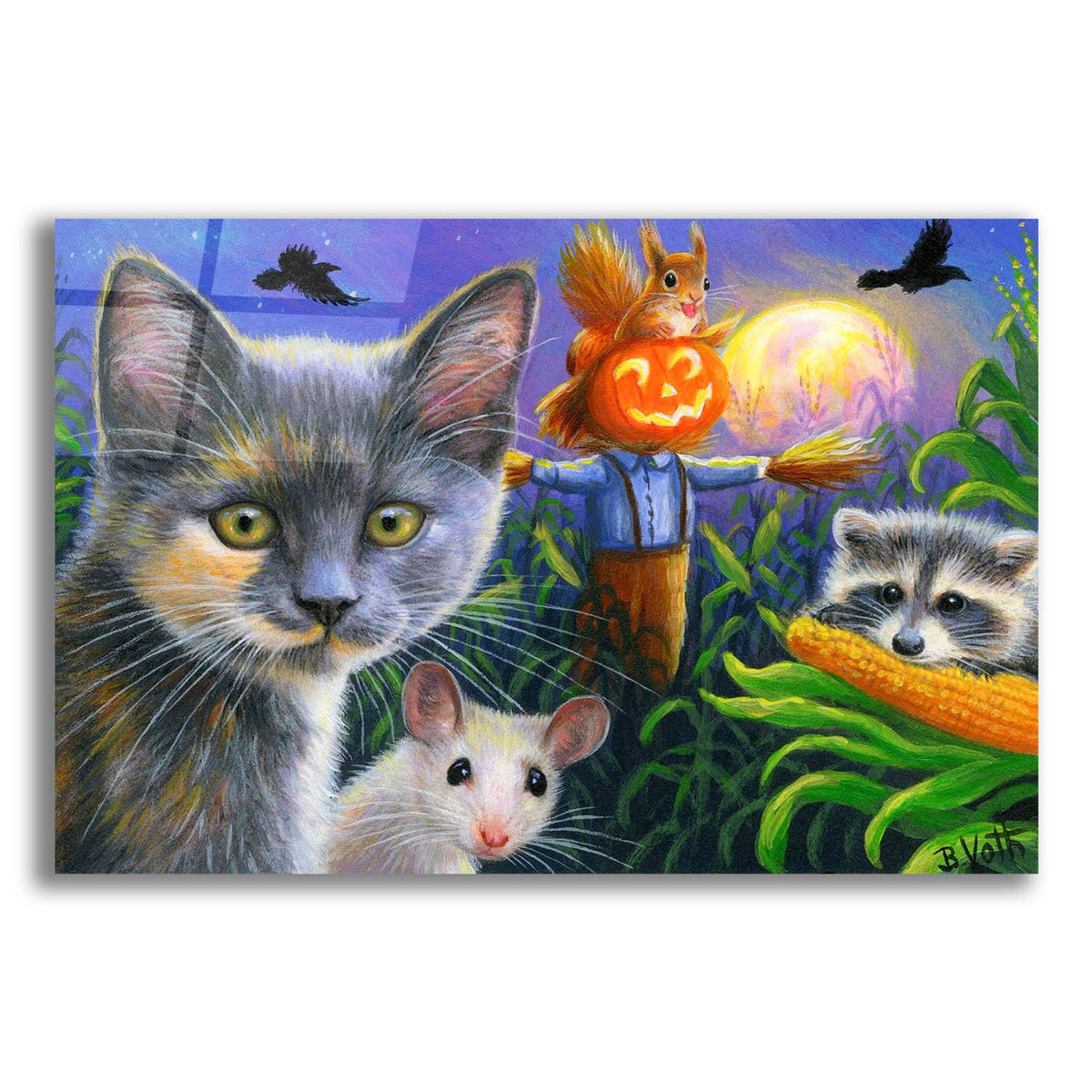 Night In The Cornfield2 by Bridget Voth acrylic glass wall art