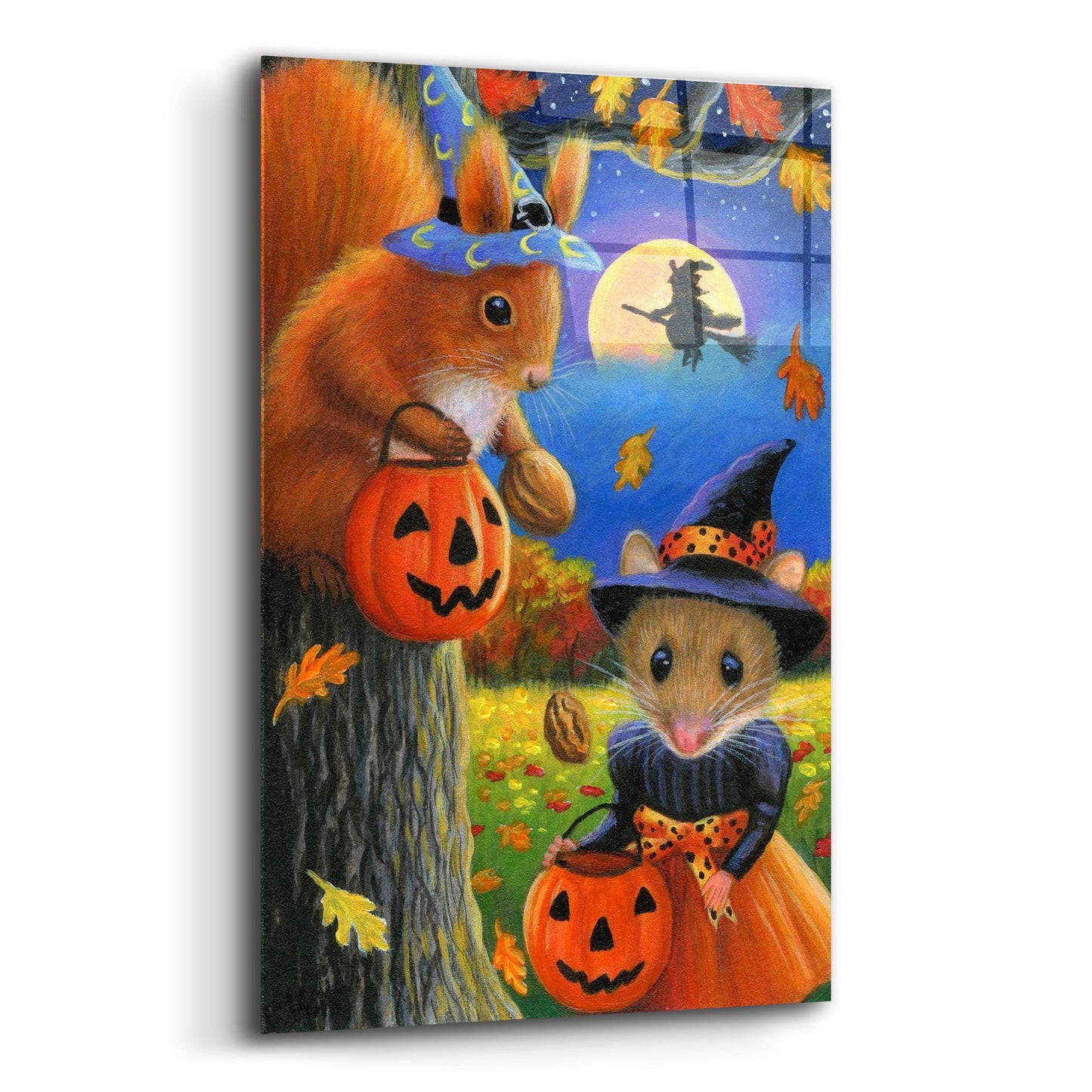 Epic Art 'Nuts For Halloween1' by Bridget Voth, Acrylic Glass Wall Art,12x16