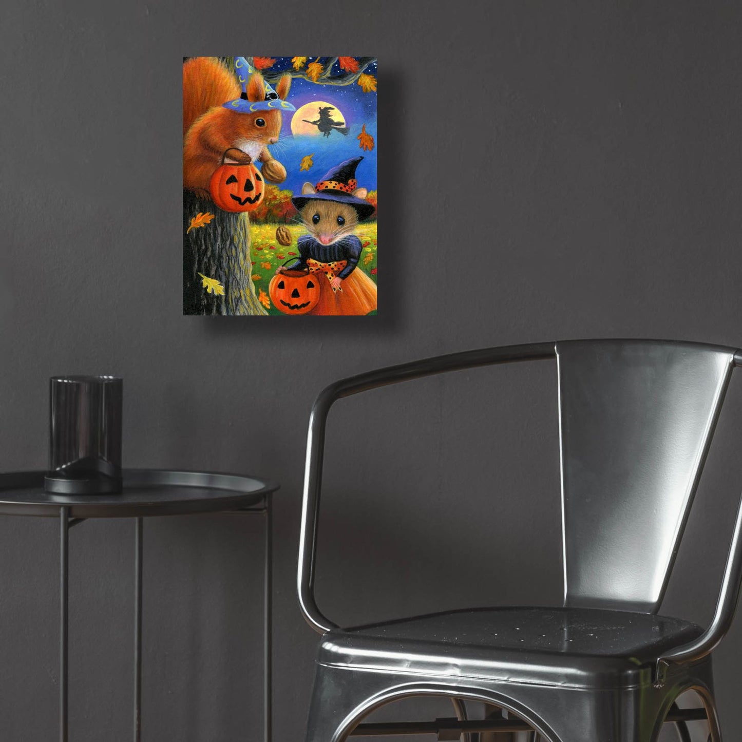 Epic Art 'Nuts For Halloween1' by Bridget Voth, Acrylic Glass Wall Art,12x16