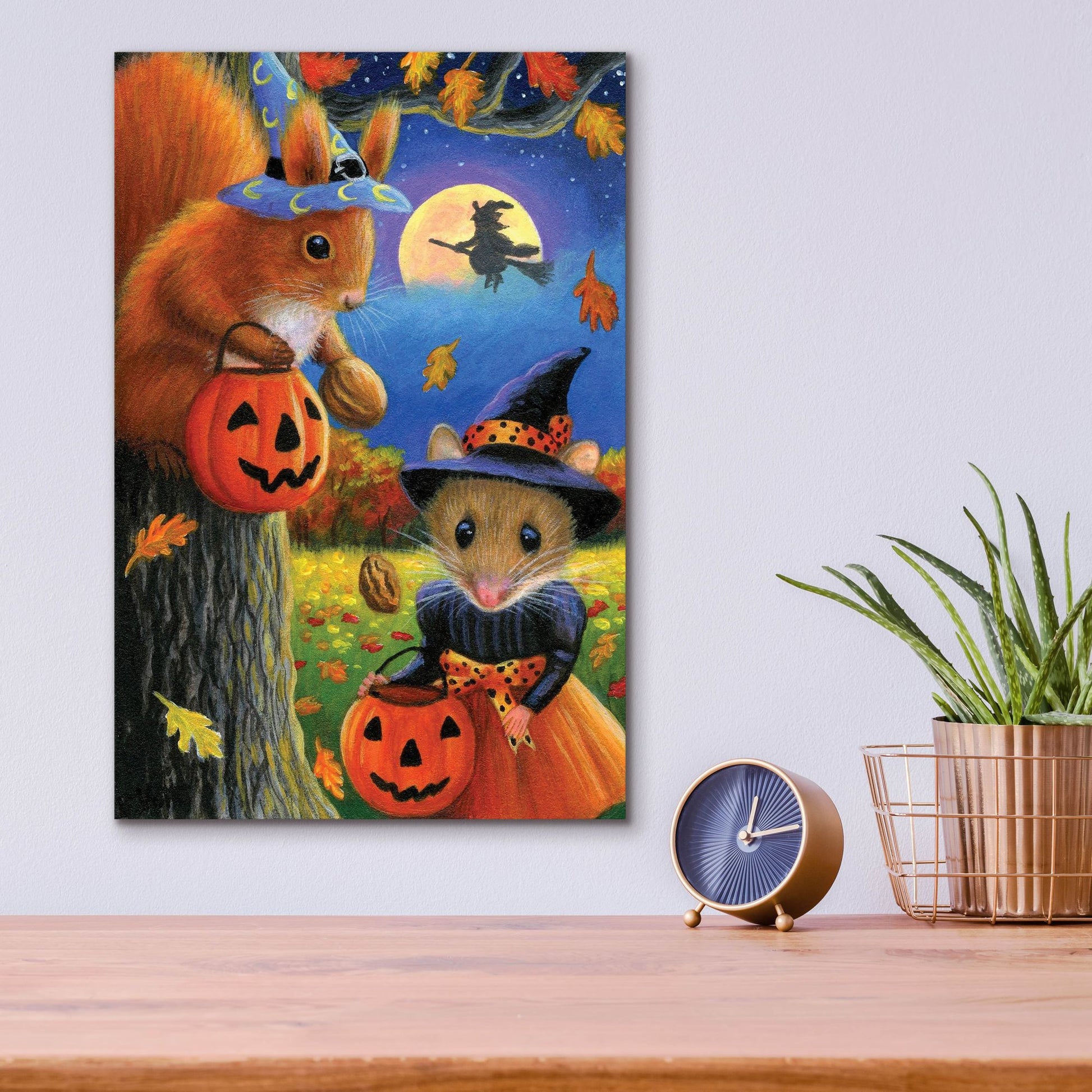 Epic Art 'Nuts For Halloween1' by Bridget Voth, Acrylic Glass Wall Art,12x16