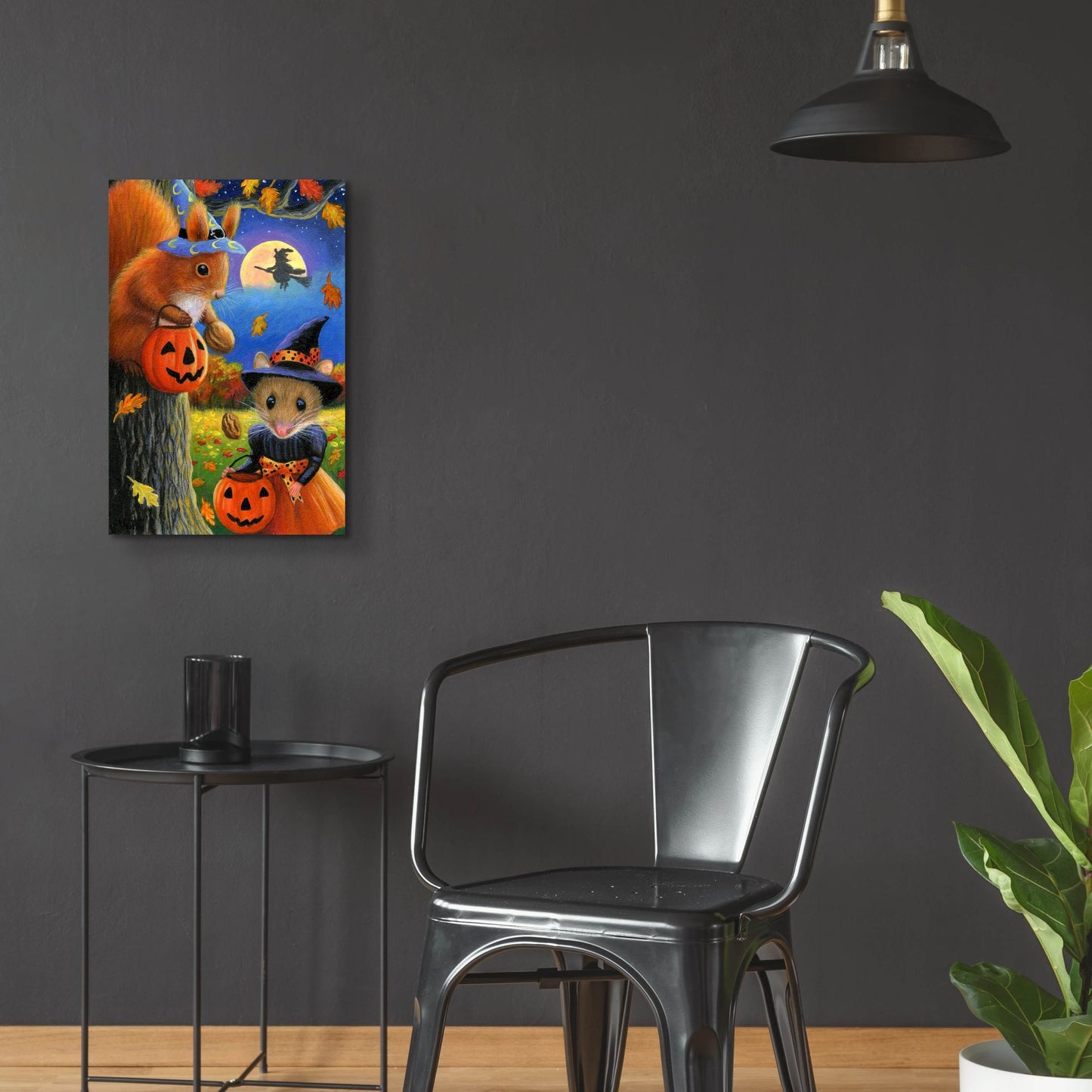 Epic Art 'Nuts For Halloween1' by Bridget Voth, Acrylic Glass Wall Art,16x24