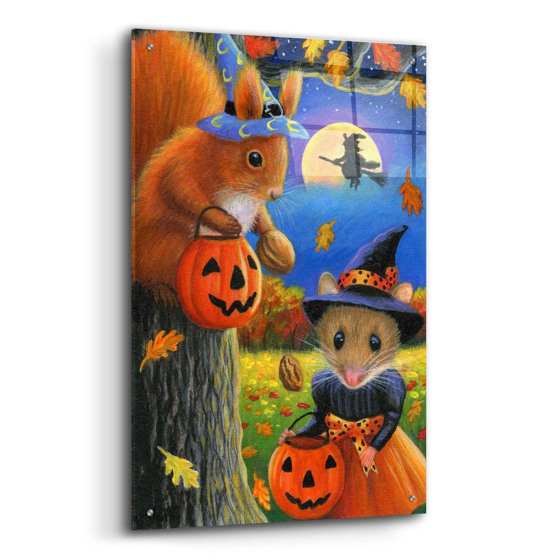Epic Art 'Nuts For Halloween1' by Bridget Voth, Acrylic Glass Wall Art,24x36