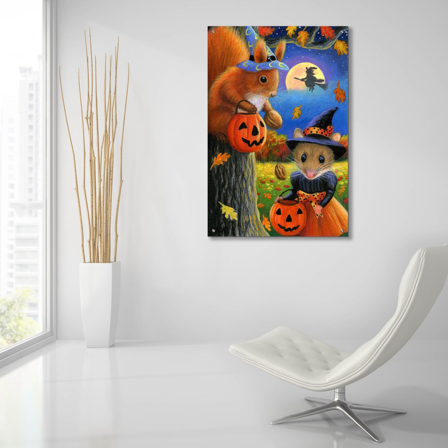 Epic Art 'Nuts For Halloween1' by Bridget Voth, Acrylic Glass Wall Art,24x36